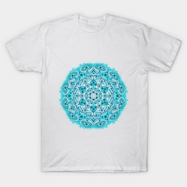 Blue mandala T-Shirt by NatalyChipura